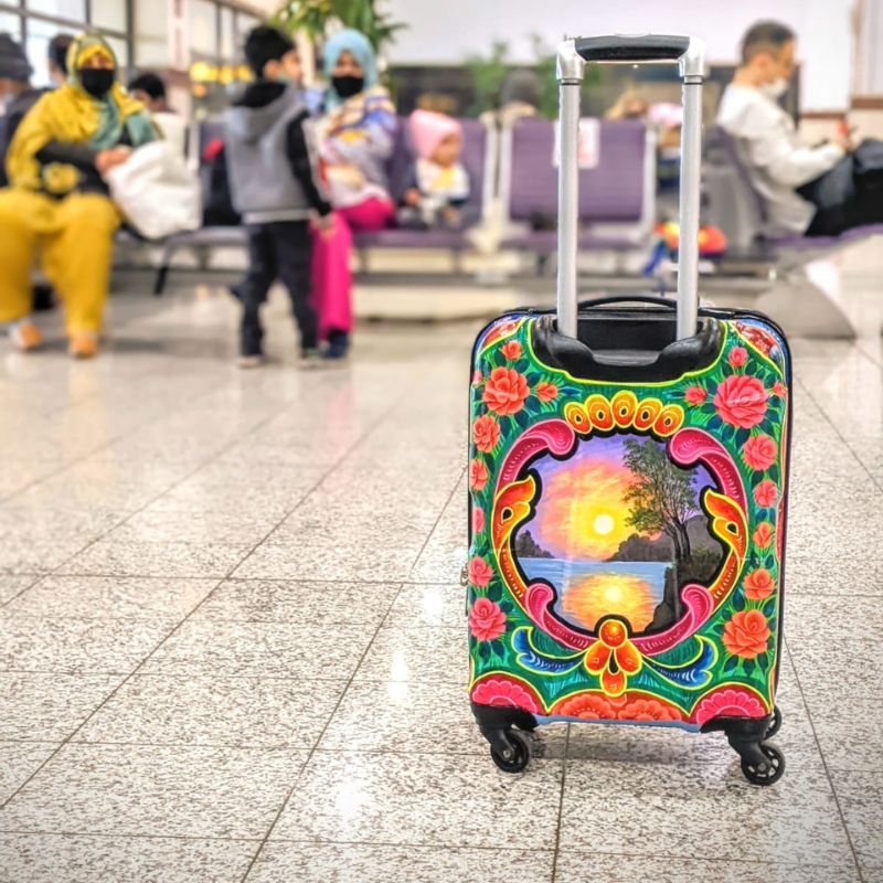 Hand Painted Truck Art Suitcase
