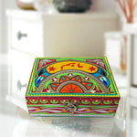 Green Tribal  Truck Art Jewelry box