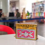 Royal Flower Wooden Clutch