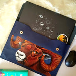 Hand painted MacBook Sleeve, Markhor Design