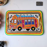 Orange Bus Quirky Tray