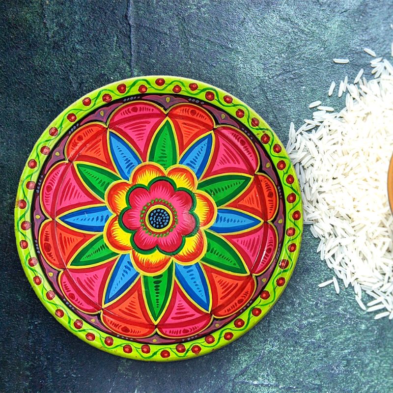 Flower Hand Painted Thaal