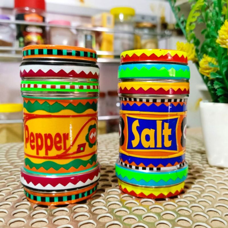 KTCHENDAO 2 in 1 Glass Salt and Pepper Shaker with Side KTCHENDAO 2 in 1 Glass Salt and Pepper Shaker with Side