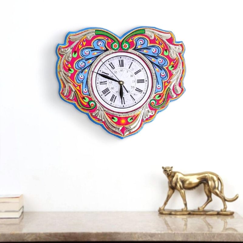 Red Heart Wall Clock 