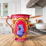 Red Hand Painted Jug