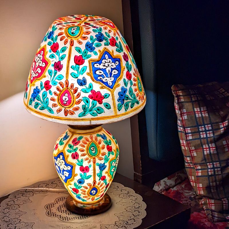 Hand Painted Camel skin Rome Lamp