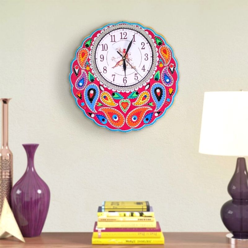 Handcrafted Wall Clock with Truck Art