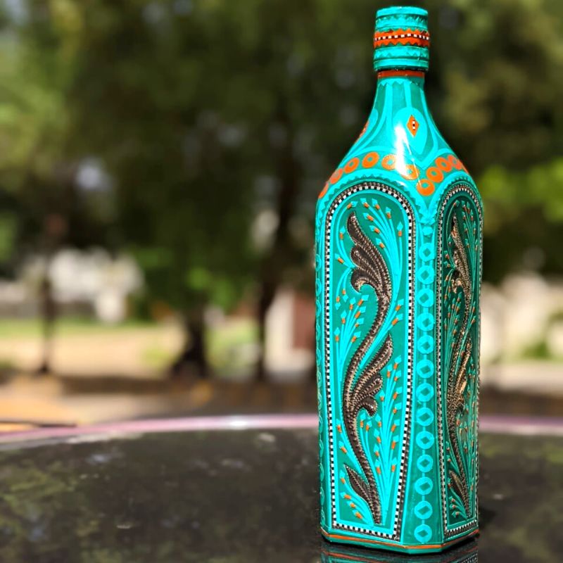 Sea Green Chamakpatti Bottle