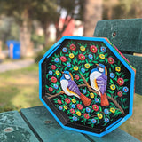 Sparrow Painted Octagon Tray