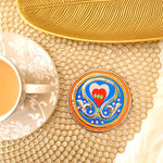 Swrly Blue Truck Art Tea Coaster 