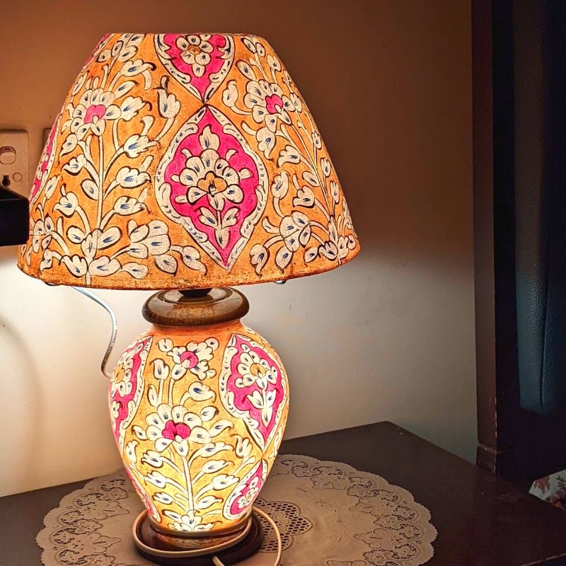 Vienna Camel Skin Hand Painted Lamp
