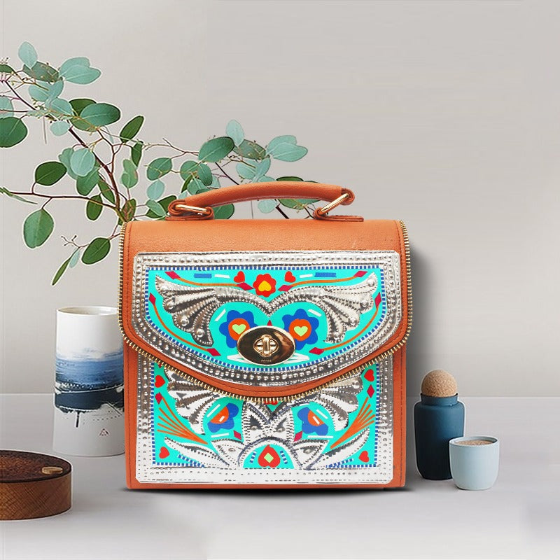 Ethnic Chamakpatti Truck Art Themed Cross Body Bag