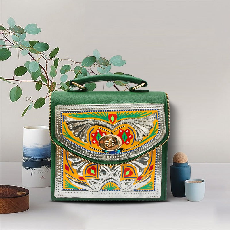 Ethnic Chamakpatti Truck Art Themed Cross Body Bag