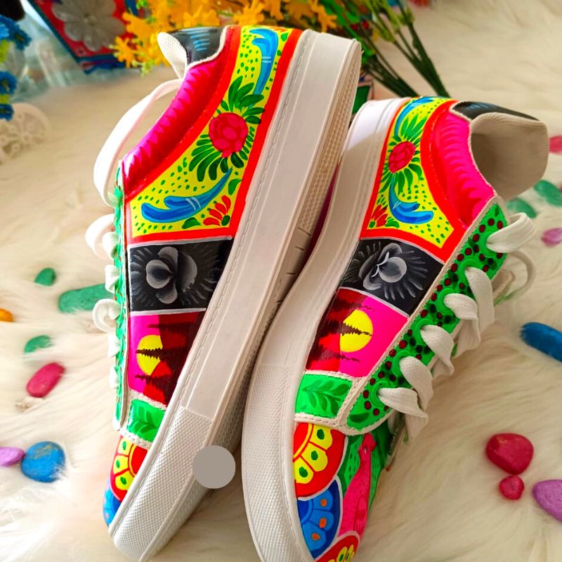 Truck Art Hand Painted Shoe