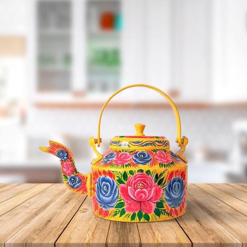 Yellow Flower Truck Art Teapot