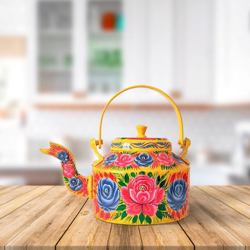 Yellow Hand Painted Teapot