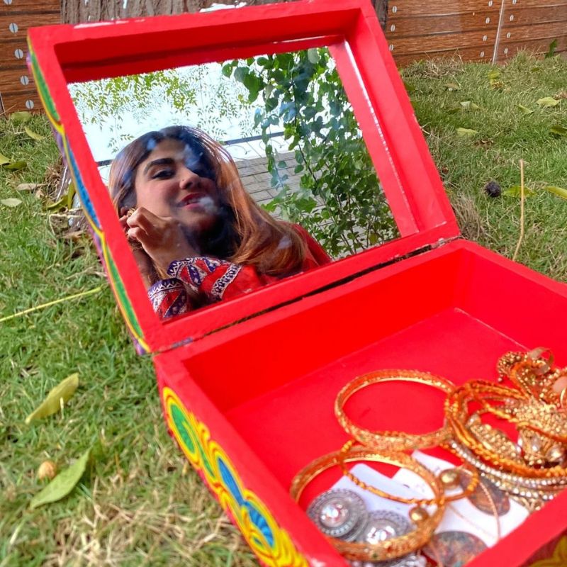 Hand Painted Wooden Jewelry Box