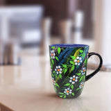 Hand Painted Lilly Mug, Pakistani Truck Art