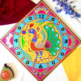 Truck Art Handmade Chamak Patti Peacock Wall Clock